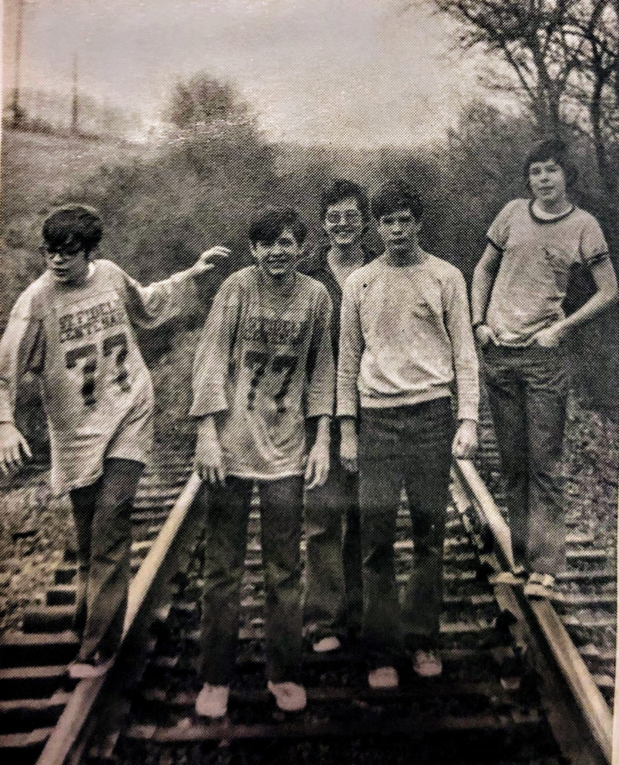Boys on the RR tracks in Herman, PA.